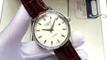 Longines White Dial Brown Leather Watch — hero