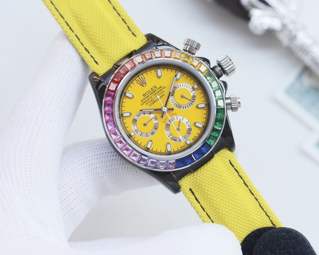 Rolex Silver Strap Watch — front