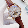 Patek Philippe Open-Heart Brown Leather Strap Watch — hero