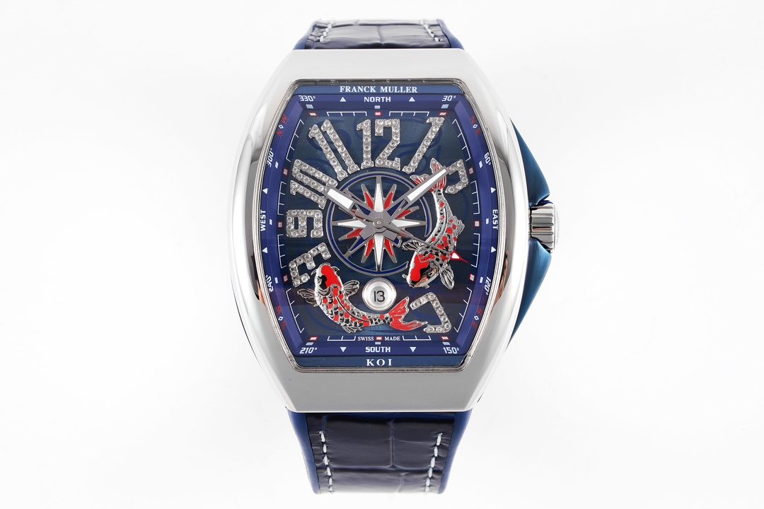 FRANCK MULLER Blue Compass Dial Watch — hero