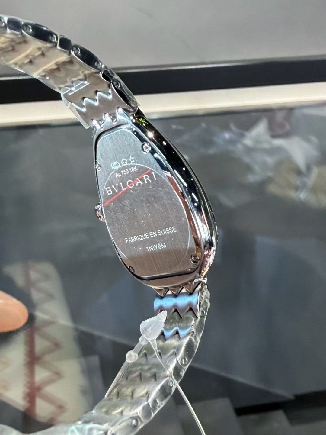 Bvlgari Pale Pink Dial Bracelet Watch — back