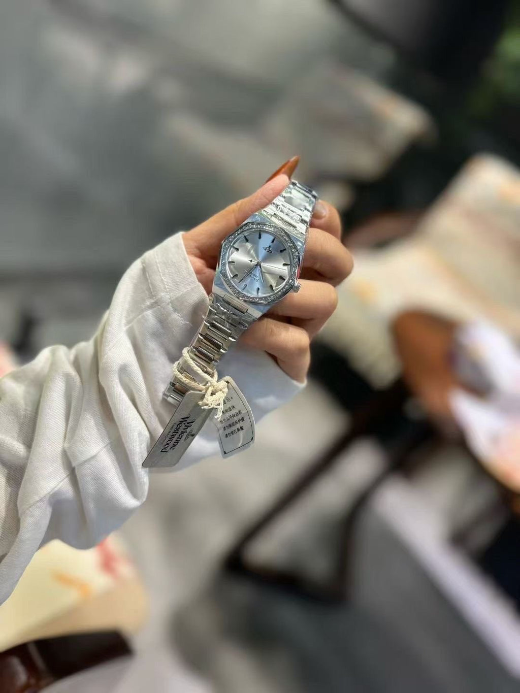 Vivienne Westwood Pale Blue Dial Watch — front