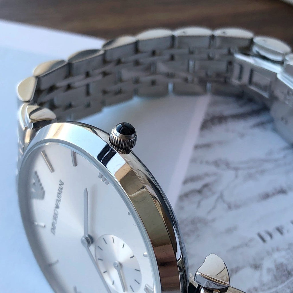 EMPORIO ARMANI White Dial Bracelet Watch — side