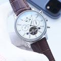 Vacheron Constantin Brown Silver White Dial Strap Watch — hero