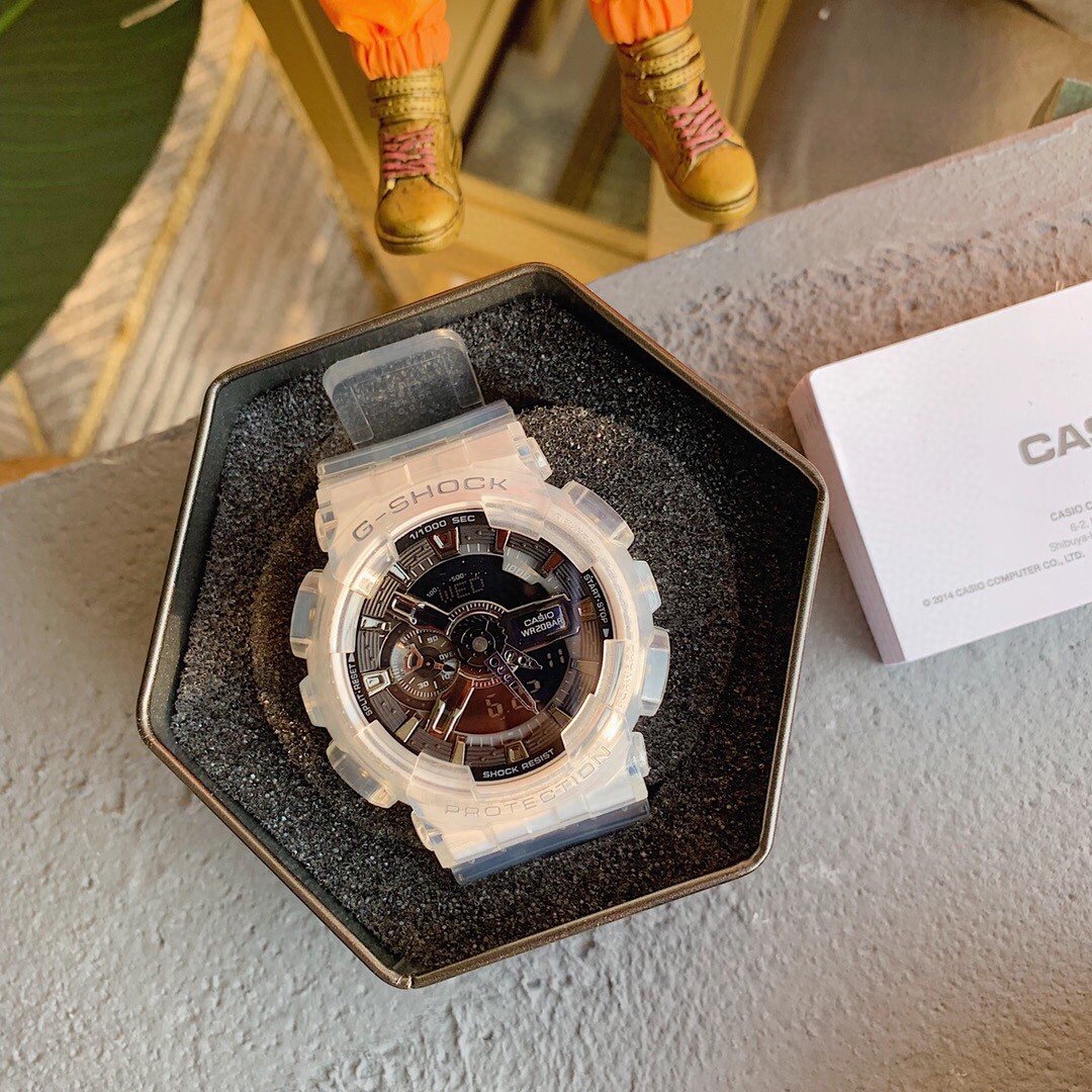 Casio White Black Strap Watch — hero