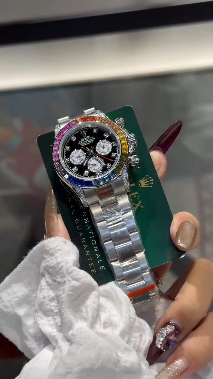 Rolex Rainbow Bezel Watch — hero