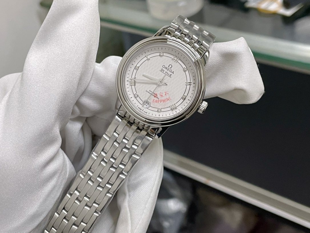 Omega Silver Dial Bracelet Watch — front