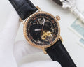 LONGINES Rose Gold Black Dial Strap Watch — hero