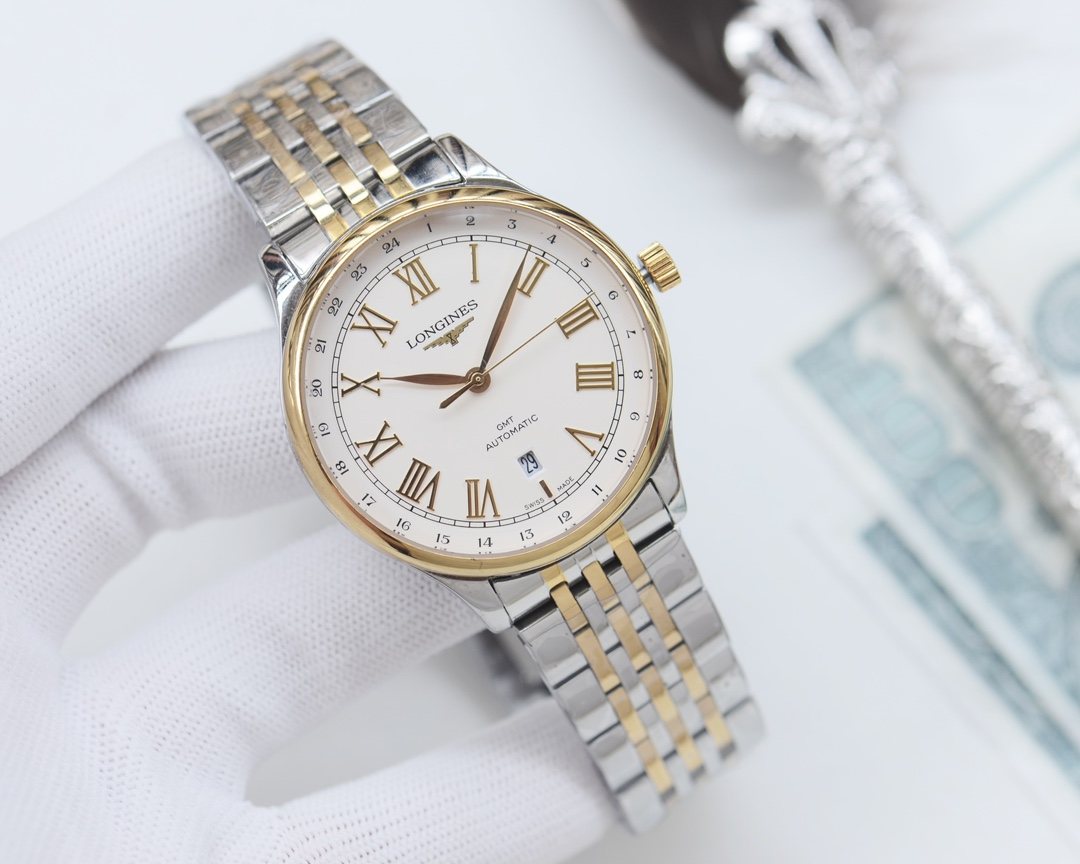 Longines White Two Tone Bracelet Watch — hero