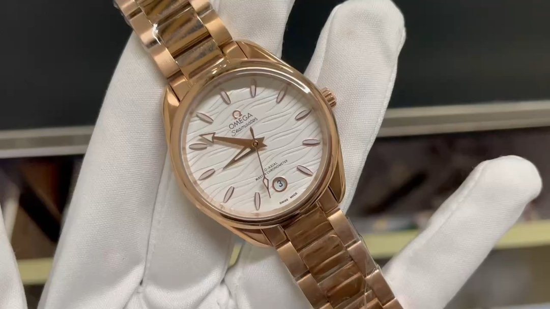 OLEVS Rose Gold White Dial Watch — hero