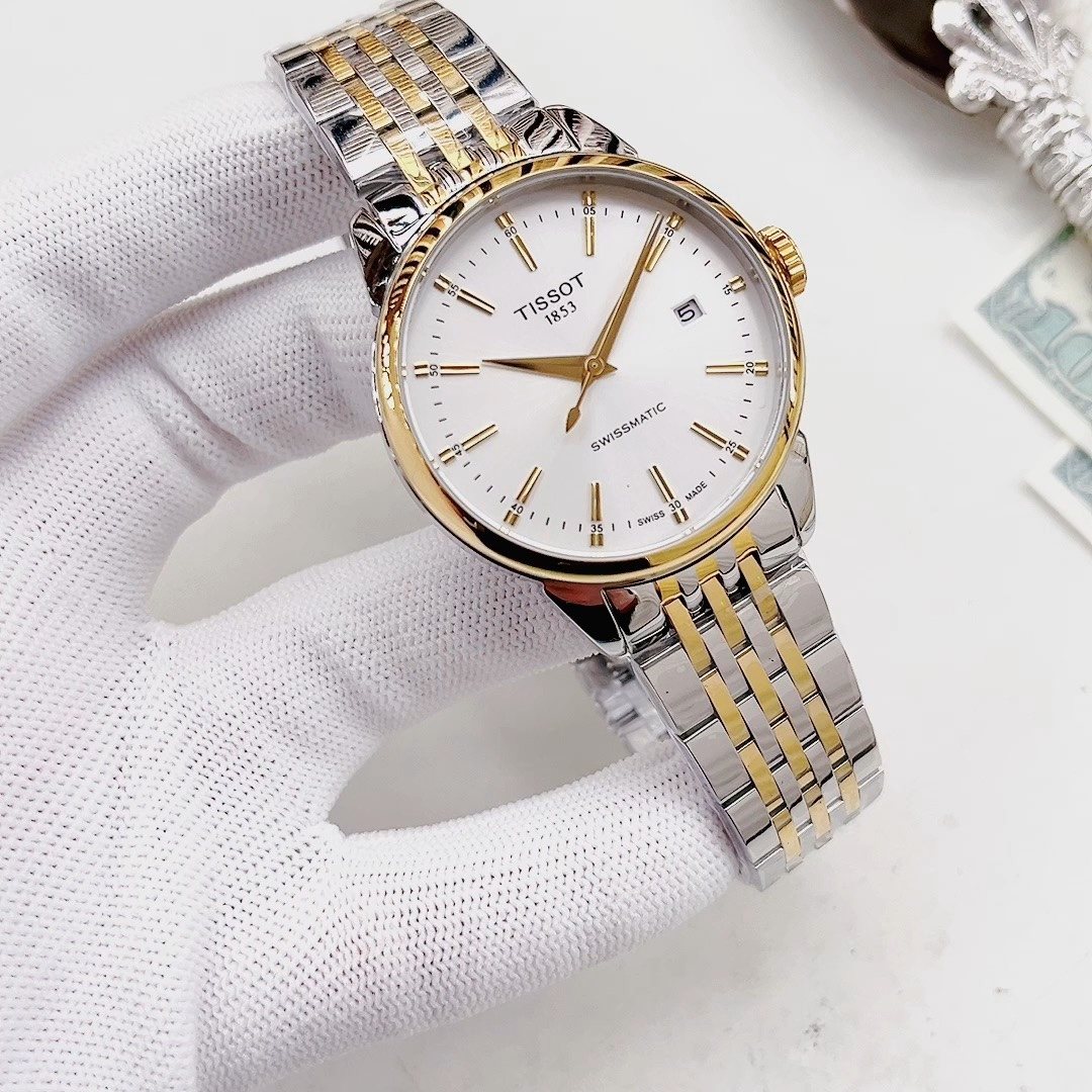 Tissot Two-Tone White Dial Watch — hero