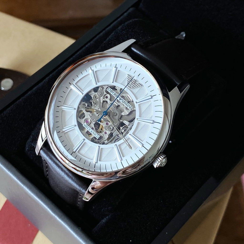 EMPORIO ARMANI Open-Heart White Dial Watch — hero