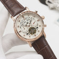 PATEK PHILIPPE Brown Rose Gold Leather Strap Watch — hero
