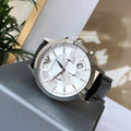 EMPORIO ARMANI Black Silver White Dial Strap Watch — hero