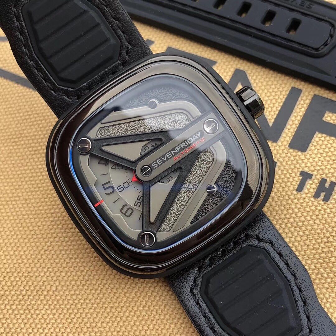 SEVENFRIDAY Gunmetal Y-Wing Dial Watch — front