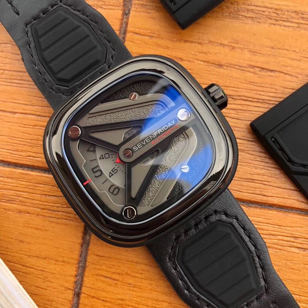 SEVENFRIDAY Gunmetal Y-Wing Dial Watch — front