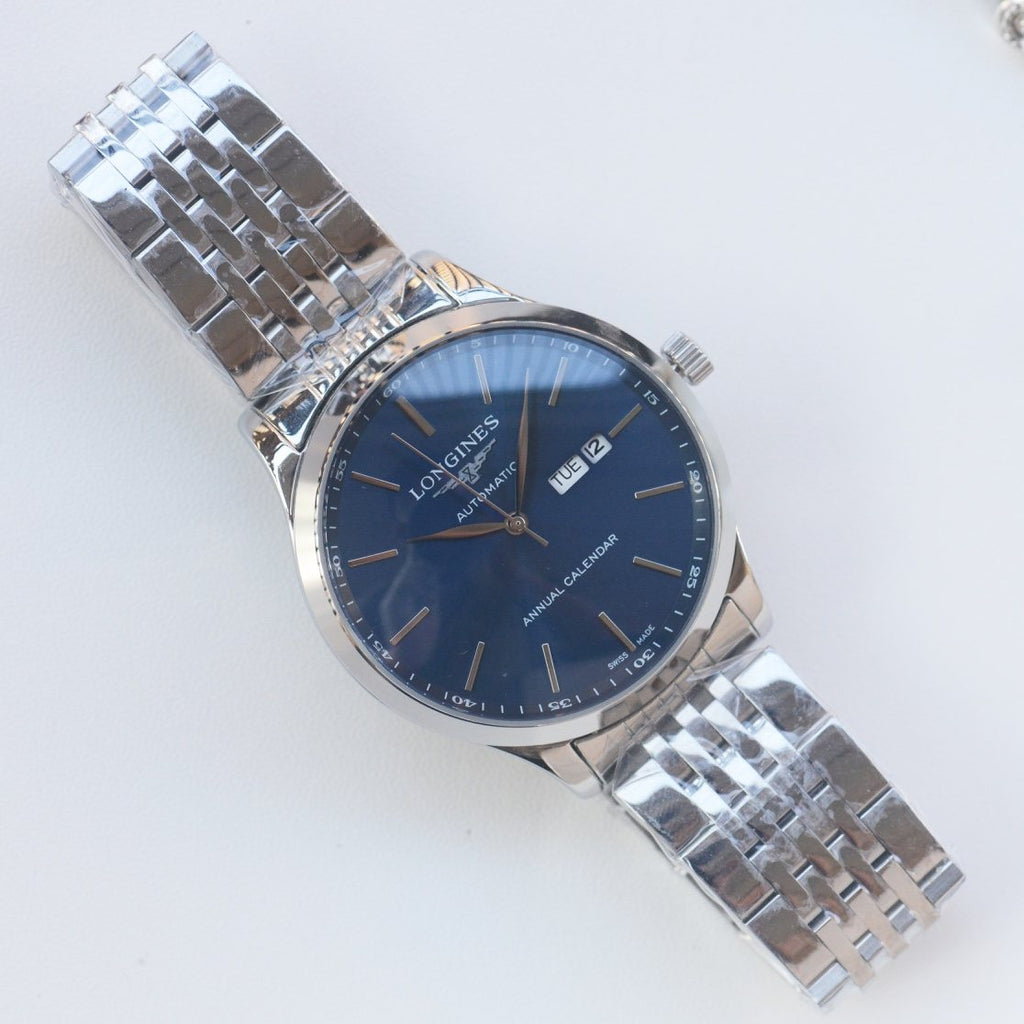 Silver Blue Dial Bracelet Watch — hero