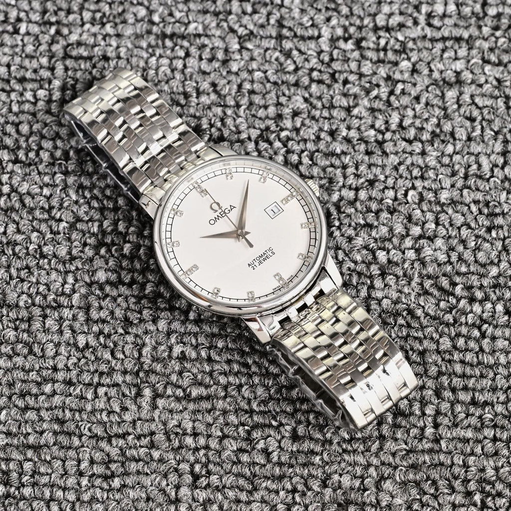 Silver White Dial Bracelet Watch — hero