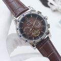 OMEGA Silver Brown Dial Strap Watch — hero