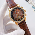 OMEGA Gold Brown Dial Strap Watch — hero