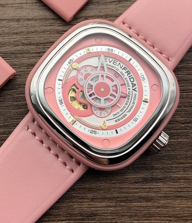 SEVENFRIDAY Pink Strap Watch — hero