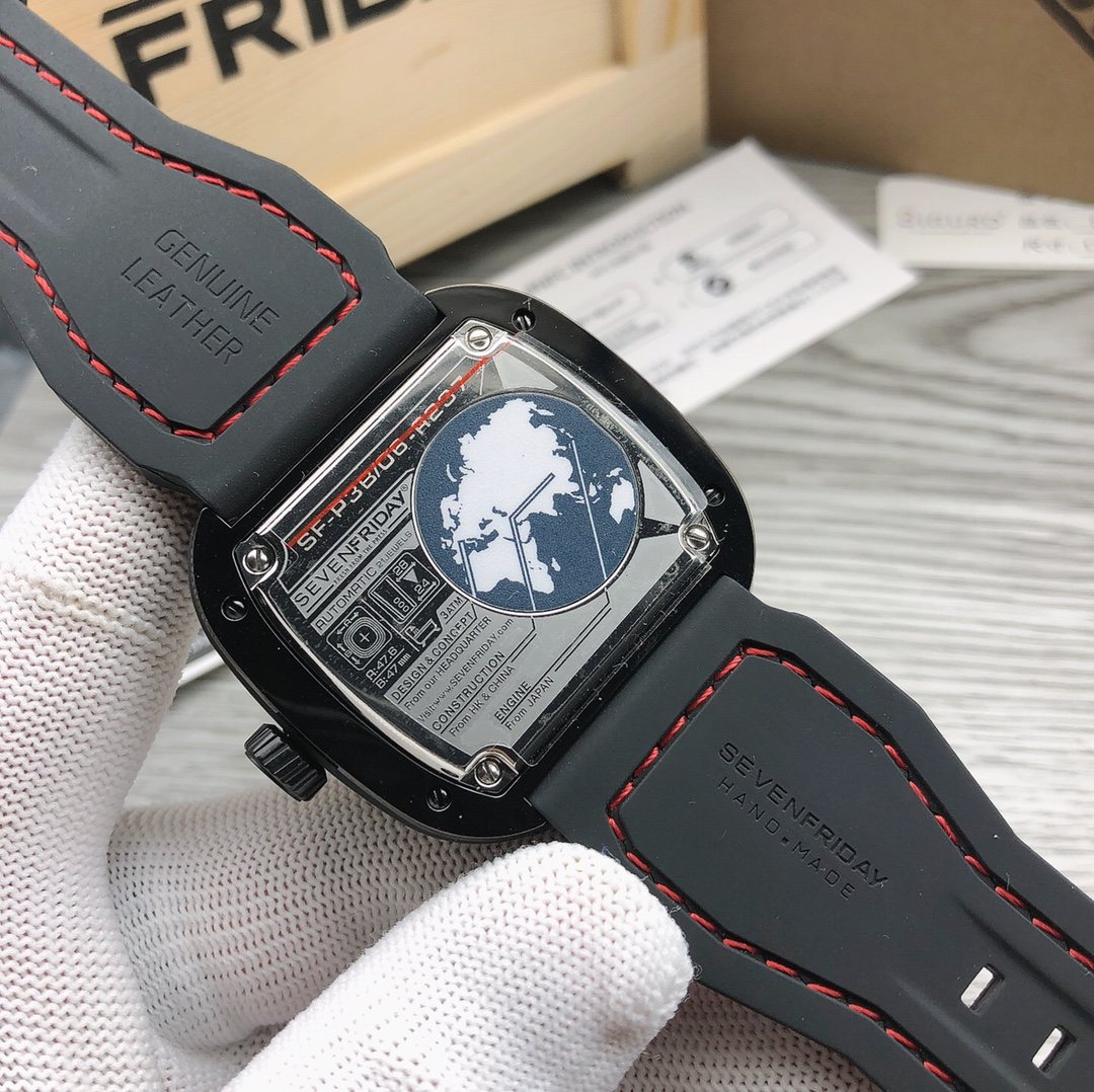 SEVENFRIDAY Red Strap Watch — back