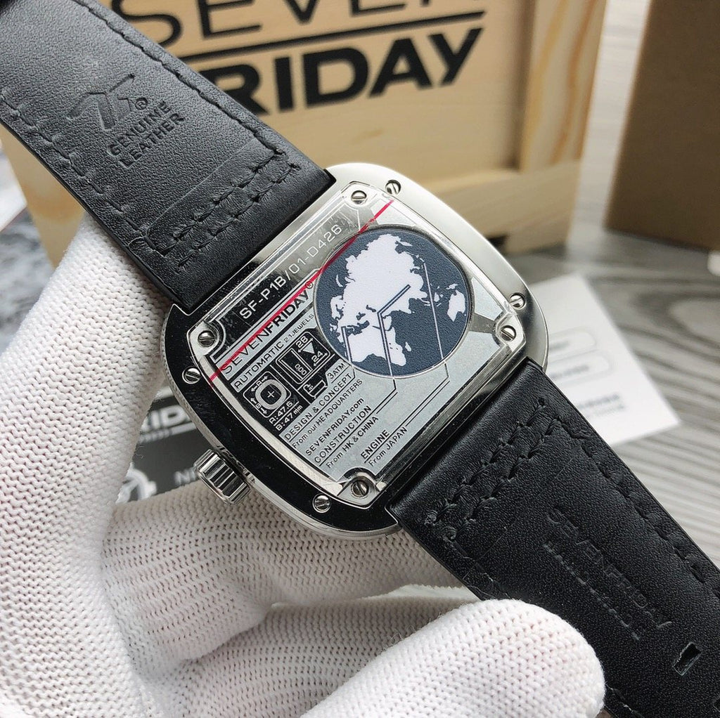 SEVENFRIDAY Black Strap Watch — back