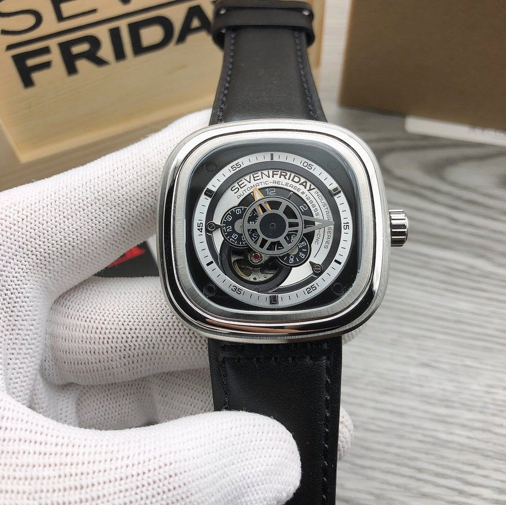 SEVENFRIDAY Black Strap Watch — front