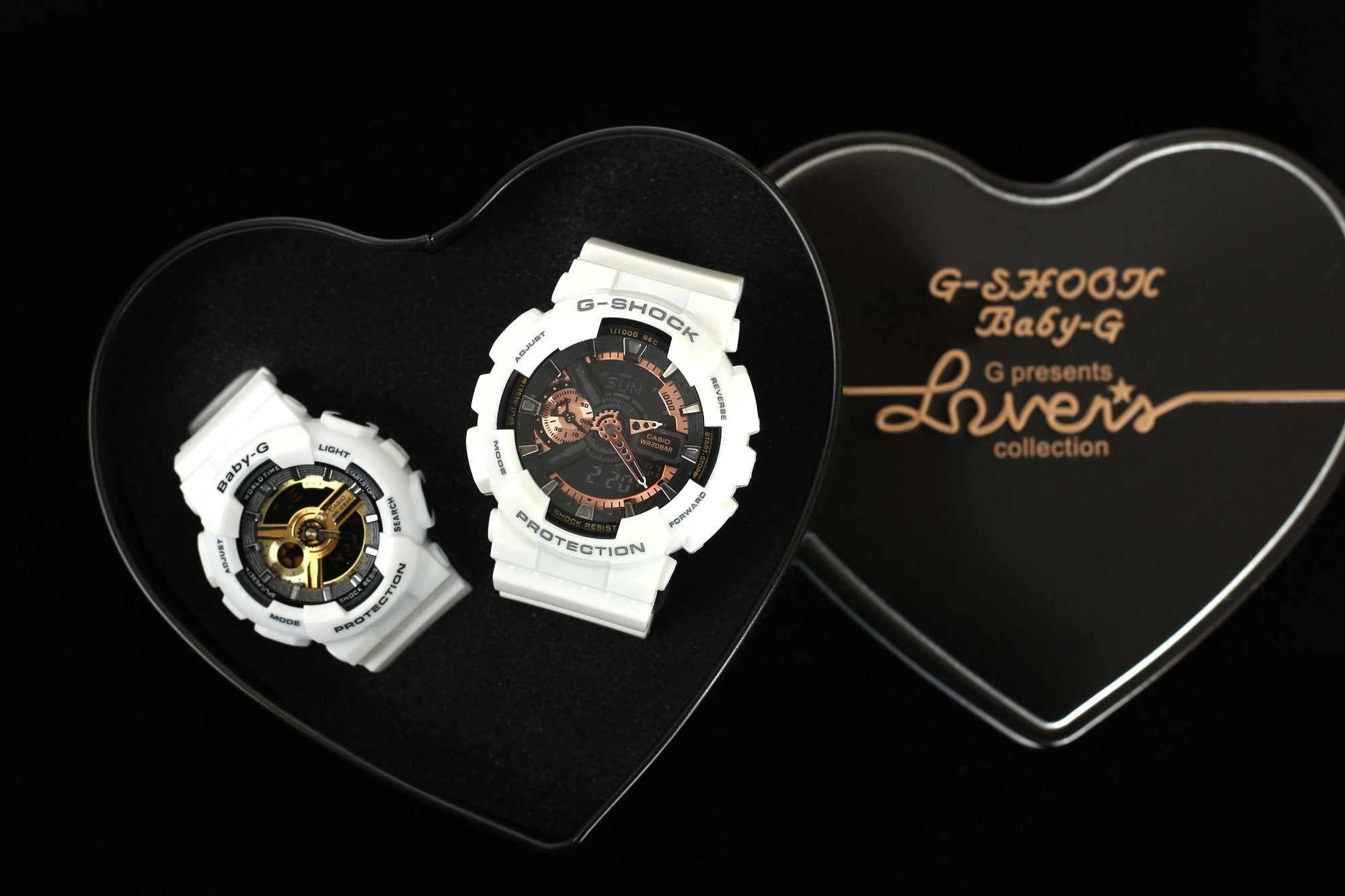 Casio White Silver Couple Watch Set — hero