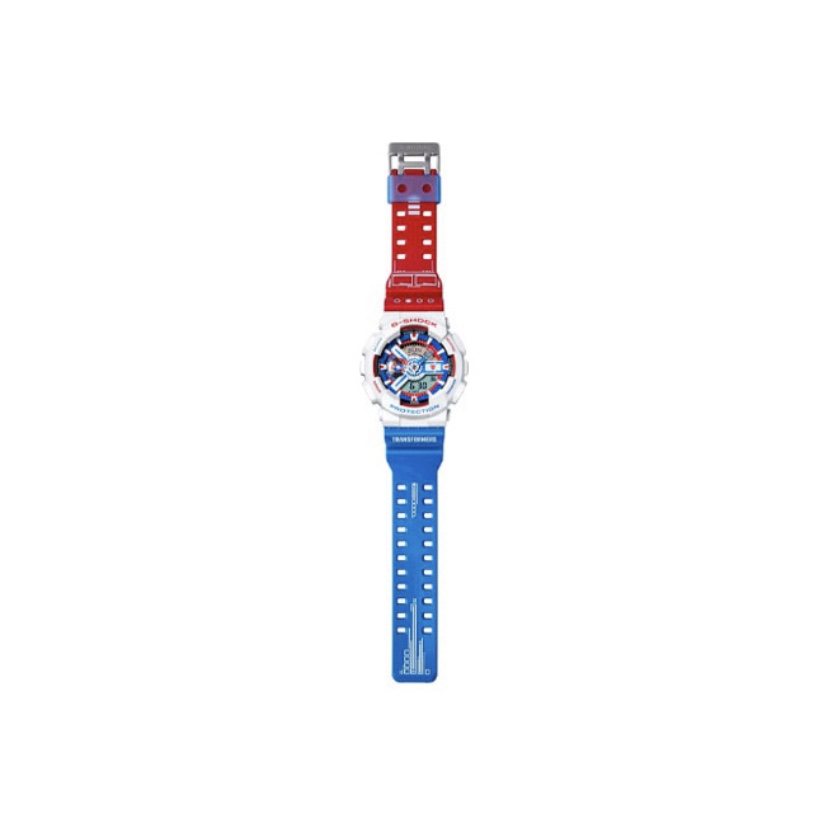 G-SHOCK White Red Blue Dial Watch — side