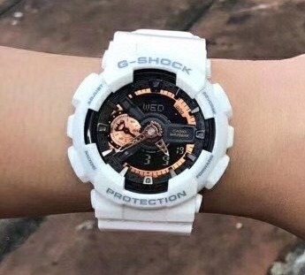 G-SHOCK White Black Watch — hero