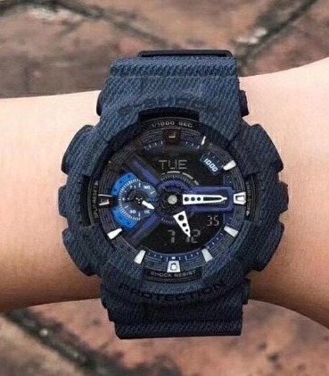 G-SHOCK Black Blue Dial Watch — hero