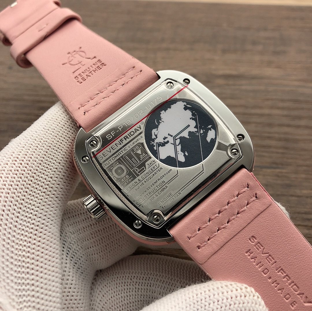 SEVENFRIDAY Pink Strap Watch — back