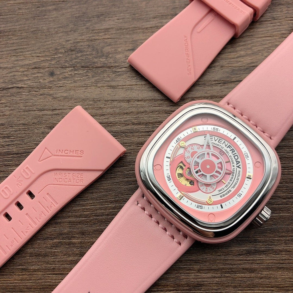 SEVENFRIDAY Pink Strap Watch — detail
