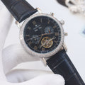 PATEK PHILIPPE Silver Blue Black Dial Bracelet Watch — hero