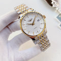 LONGINES Silver Gold White Dial Bracelet Watch — hero