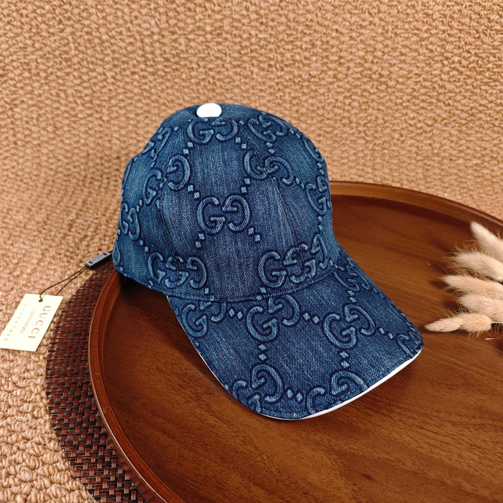 GUCCI Denim Baseball Cap（Blue）