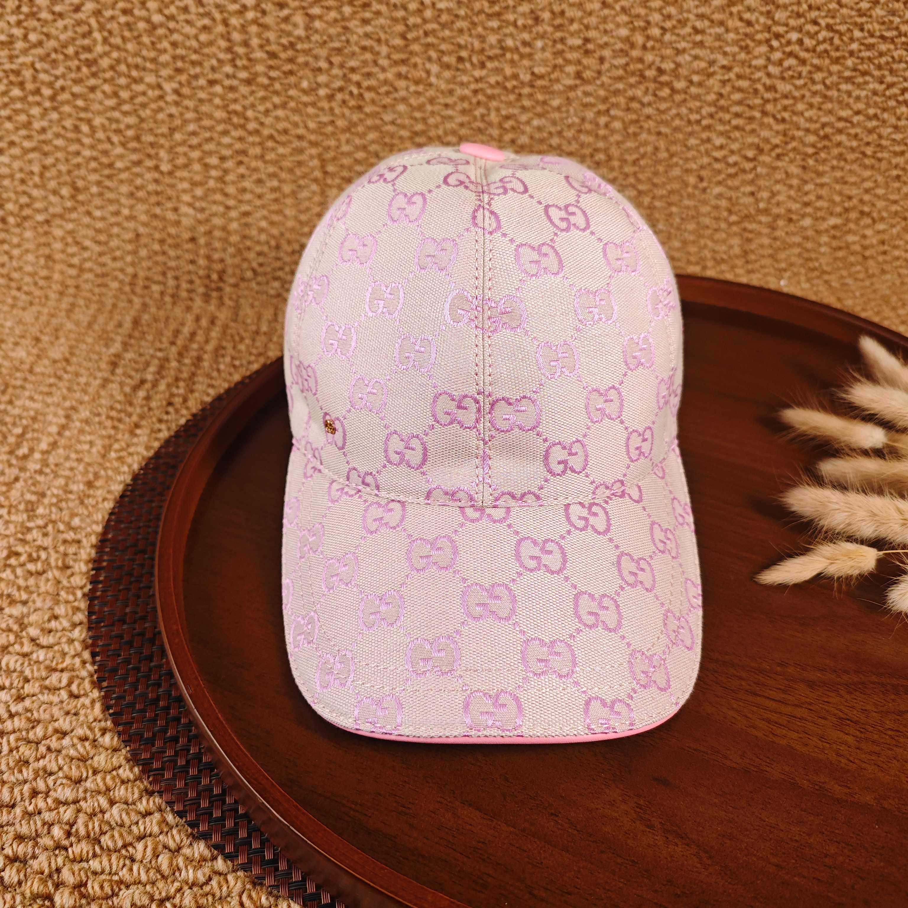 GUCCI Pink & Purple Hardware Baseball Cap