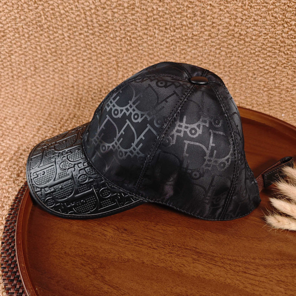 DIOR Oblique Leather Brim Baseball Cap