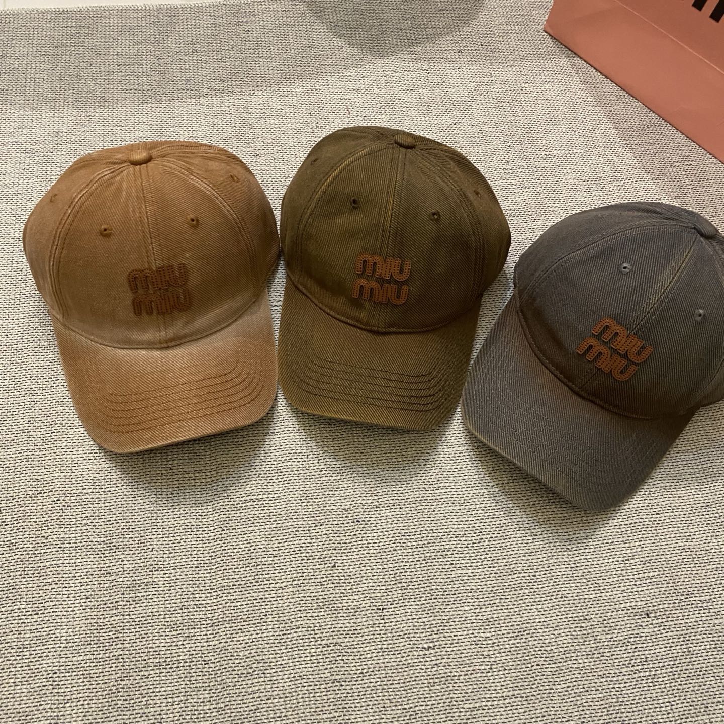 MIU MIU Gradient Washed Baseball Cap
