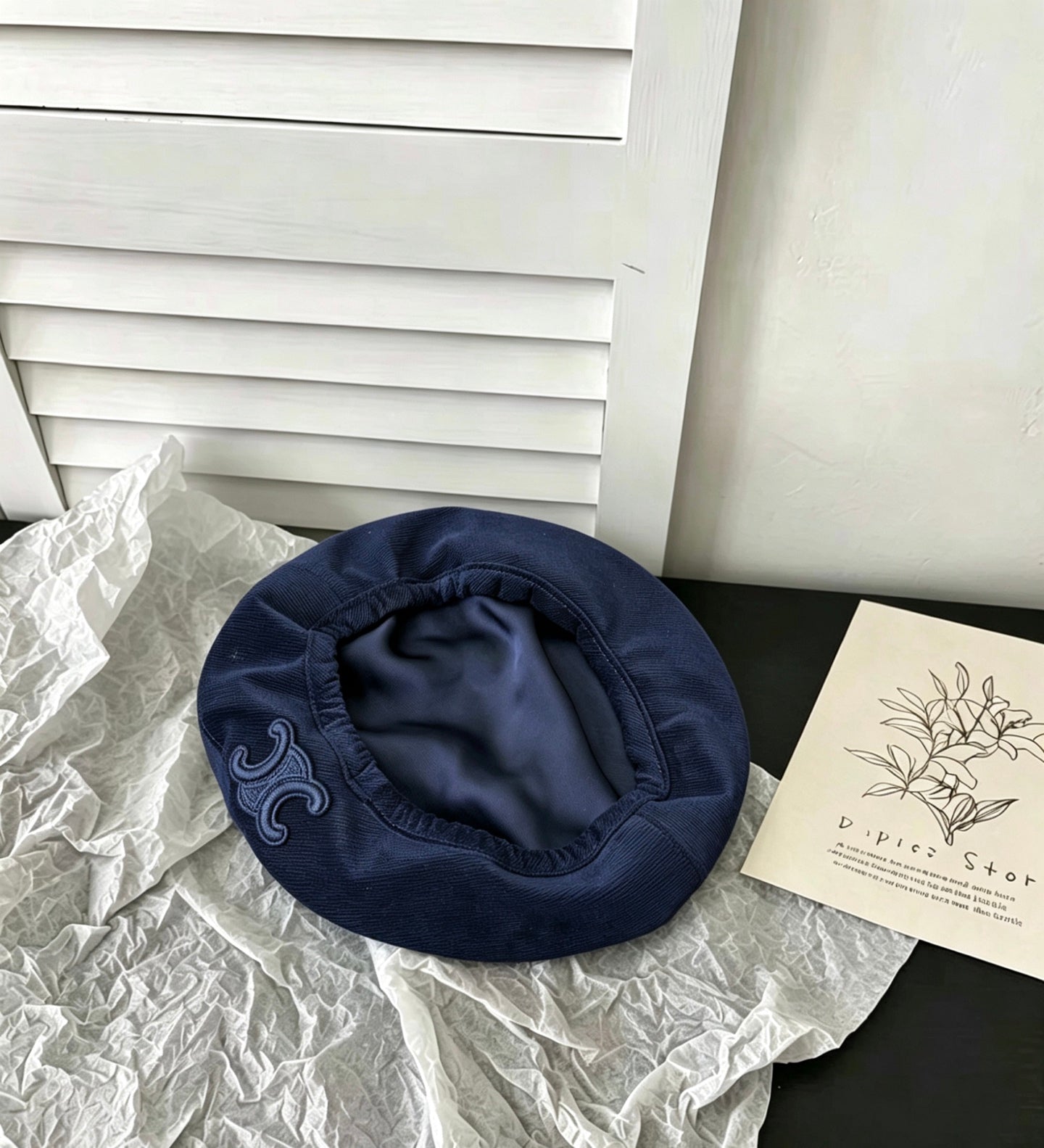 CELINE Triomphe Corduroy Beret