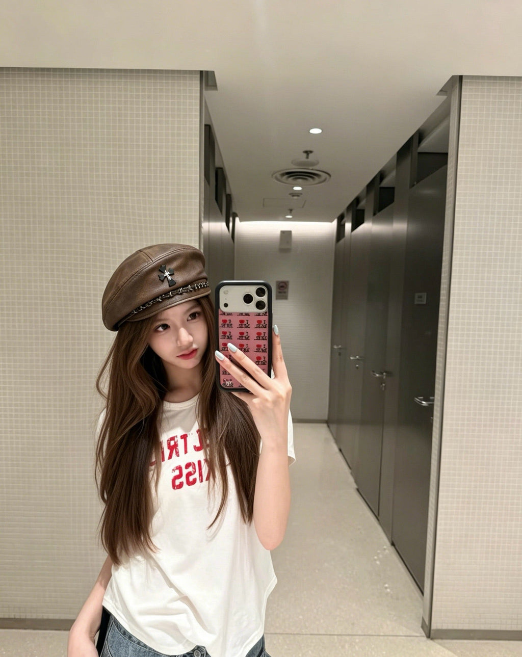 Chrome Hearts Leather Beret